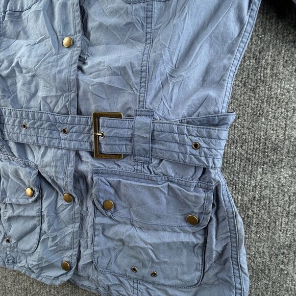 Barbour “vintage International” Waxed Jacket Women Blue Size US 6 Lined Outdoors - Picture 9 of 16